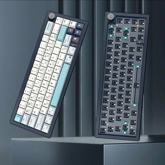 Teclado mecánico MyKeyboard ZUOYA GMK67 V2 formato 65% con carcasa de plástico, hot swap y rueda de volumen